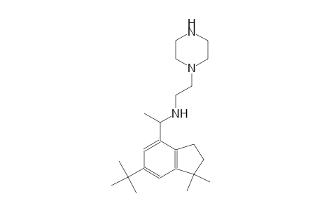 1-(6-tert-butyl-1,1-dimethyl-2,3-dihydro-1H-inden-4-yl)-N-[2-(1-piperazinyl)ethyl]ethanamine