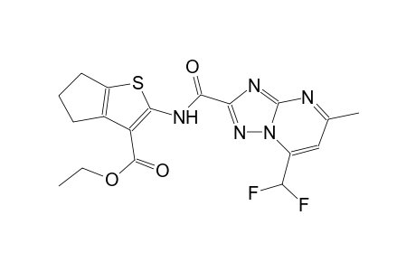 ethyl 2-({[7-(difluoromethyl)-5-methyl[1,2,4]triazolo[1,5-a]pyrimidin-2-yl]carbonyl}amino)-5,6-dihydro-4H-cyclopenta[b]thiophene-3-carboxylate