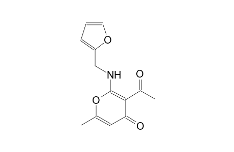 3-Acetyl-2-(2-furanylmethylamino)-6-methyl-4-pyranone