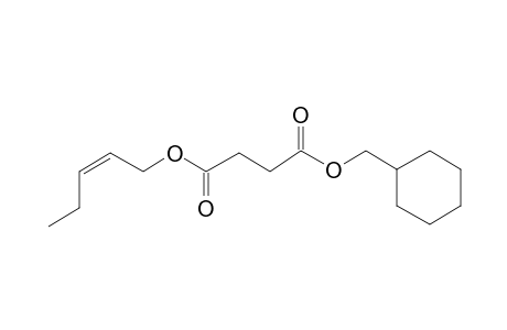 Succinic acid, cyclohexylmethyl cis-pent-2-en-1-yl ester