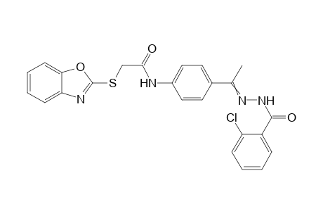 2-(Benzoxazol-2-ylthio)-N-(4-(1-(2-(2-chlorobenzoyl)hydrazono)ethyl)phenyl)acetamide
