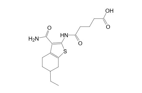 5-{[3-(aminocarbonyl)-6-ethyl-4,5,6,7-tetrahydro-1-benzothien-2-yl]amino}-5-oxopentanoic acid