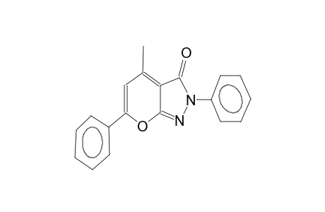 2-phenyl-4-methyl-6-phenyl-3-hydro-2H,7H-pyrano[2,3-c]pyrazol-3-one