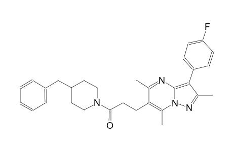 pyrazolo[1,5-a]pyrimidine, 3-(4-fluorophenyl)-2,5,7-trimethyl-6-[3-oxo-3-[4-(phenylmethyl)-1-piperidinyl]propyl]-