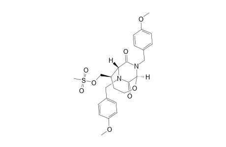 2-Oxa-7,9-diazabicyclo[4.2.2]decane-8,10-dione, 7,9-bis[(4-methoxyphenyl)methyl]-5-[[(methylsulfonyl)oxy]methyl]-, (1.alpha.,5.beta.,6.alpha.)-(.+-.)-