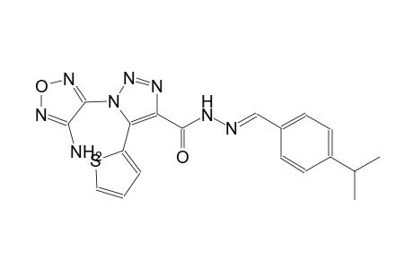 1-(4-amino-1,2,5-oxadiazol-3-yl)-N'-[(E)-(4-isopropylphenyl)methylidene]-5-(2-thienyl)-1H-1,2,3-triazole-4-carbohydrazide