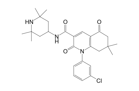 3-Quinolinecarboxamide, 1-(3-chlorophenyl)-1,2,5,6,7,8-hexahydro-7,7-dimethyl-2,5-dioxo-N-(2,2,6,6-tetramethyl-4-piperidinyl)-