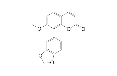 8-(Benzo[d][1,3]dioxol-5-yl)-7-methoxy-2H-chromen-2-one