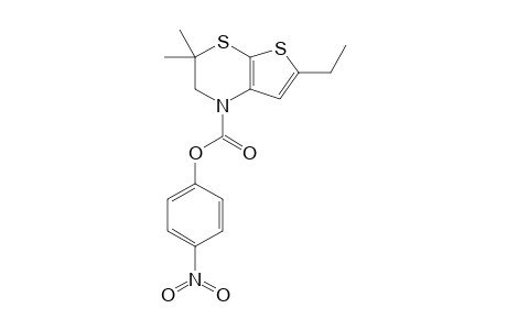 (4-nitrophenyl) 6-ethyl-3,3-dimethyl-2H-thieno[2,3-b][1,4]thiazine-1-carboxylate