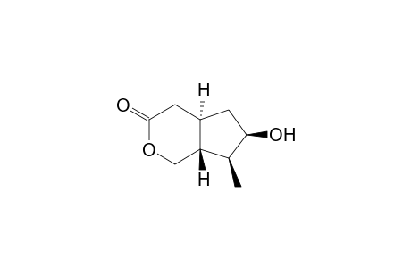 (+-)-(4a.alpha.,6.beta.,7.beta.,7a.beta.)-Hexahydro-6-hydroxy-7-methylcyclopenta[c]pyran-3(1H)-one