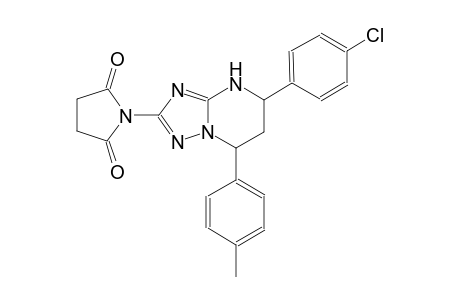 1-[5-(4-chlorophenyl)-7-(4-methylphenyl)-4,5,6,7-tetrahydro[1,2,4]triazolo[1,5-a]pyrimidin-2-yl]-2,5-pyrrolidinedione