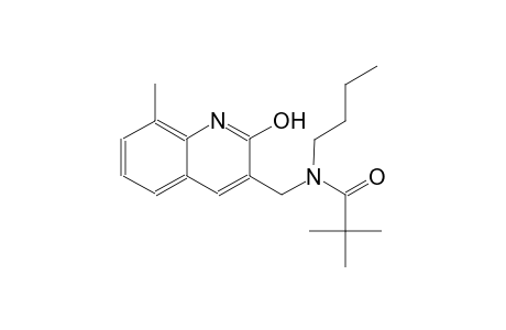 N-butyl-N-[(2-hydroxy-8-methyl-3-quinolinyl)methyl]-2,2-dimethylpropanamide