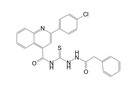 2-(4-chlorophenyl)-N-{[2-(phenylacetyl)hydrazino]carbothioyl}-4-quinolinecarboxamide