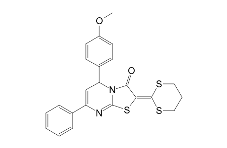 2-(1,3-dithian-2-ylidene)-5-(4-methoxyphenyl)-7-phenyl-5H-thiazolo[3,2-a]pyrimidin-3-one