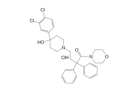 4-(3,4-DICHLOROPHENYL)-1-(3,3-DIPHENYL-4-MORPHOLINO-4-OXOBUTYL)-4-PIPERIDINOL, MONOHYDROCHLORIDE
