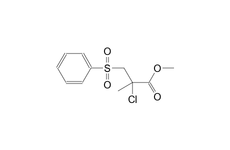 propanoic acid, 2-chloro-2-methyl-3-(phenylsulfonyl)-, methyl ester