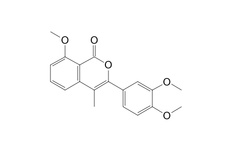 3-(3,4-Dimethoxyphenyl)-8-methoxy-4-methylisocoumarin