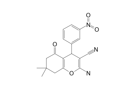 2-AMINO-3-CYANO-7,7-DIMETHYL-4-(3'-NITROPHENYL)-1,4,5,6,7,8-HEXAHYDROQUINOLINE