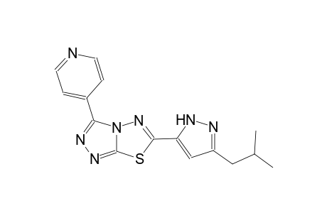 [1,2,4]triazolo[3,4-b][1,3,4]thiadiazole, 6-[3-(2-methylpropyl)-1H-pyrazol-5-yl]-3-(4-pyridinyl)-