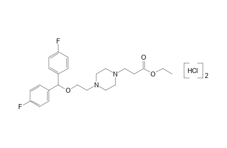 4-{2-[bis(p-fluorophenyl)methoxy}-1-piperazinepropionic acid, ethyl ester, dihydrochloride