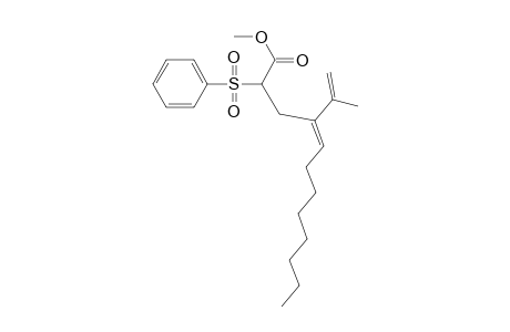 4-Dodecenoic acid, 4-(1-methylethenyl)-2-(phenylsulfonyl)-, methyl ester, (E)-