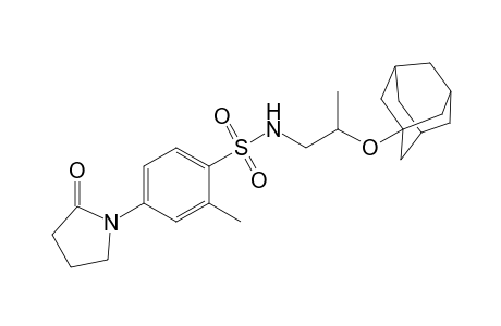 Benzenesulfonamide, 2-methyl-4-(2-oxo-1-pyrrolidinyl)-N-[2-(tricyclo[3.3.1.1(3,7)]dec-1-yloxy)propyl]-