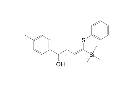 4-(Hydroxy)-4-(4-methylphenyl)-1-(phenylthio)-1-(trimethylsilyl)-1-butene