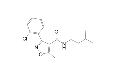 3-(2-chlorophenyl)-N-isopentyl-5-methyl-4-isoxazolecarboxamide