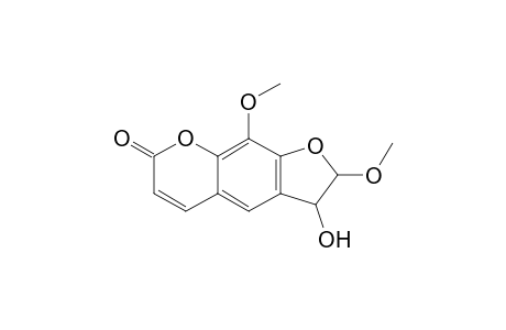 2,3-Dihydro-2,9-dimethoxy-3-hydroxy-7H-furo[3,2-g][1]benzopyran-7-one
