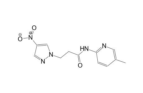 N-(5-methyl-2-pyridinyl)-3-(4-nitro-1H-pyrazol-1-yl)propanamide