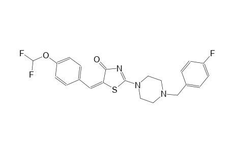 (5E)-5-[4-(difluoromethoxy)benzylidene]-2-[4-(4-fluorobenzyl)-1-piperazinyl]-1,3-thiazol-4(5H)-one