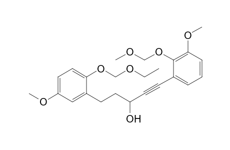 5-[2-(Ethoxymethoxy)-5-methoxyphenyl]-1-[3-methoxy-2-(methoxymethoxy)phenyl]pent-1-yn-3-ol