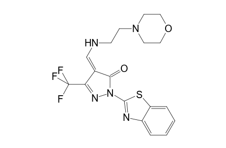 2-(1,3-Benzothiazol-2-yl)-4-({[2-(4-morpholinyl)ethyl]amino}methylene)-5-(trifluoromethyl)-2,4-dihydro-3H-pyrazol-3-one