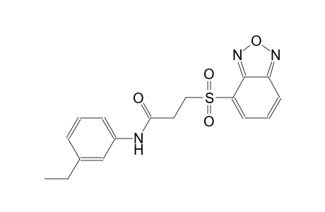 propanamide, 3-(2,1,3-benzoxadiazol-4-ylsulfonyl)-N-(3-ethylphenyl)-