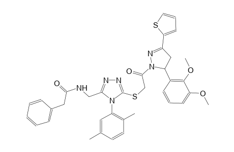 benzeneacetamide, N-[[5-[[2-[5-(2,3-dimethoxyphenyl)-4,5-dihydro-3-(2-thienyl)-1H-pyrazol-1-yl]-2-oxoethyl]thio]-4-(2,5-dimethylphenyl)-4H-1,2,4-triazol-3-yl]methyl]-
