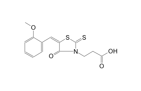 3-[(5E)-5-(2-methoxybenzylidene)-4-oxo-2-thioxo-1,3-thiazolidin-3-yl]propanoic acid