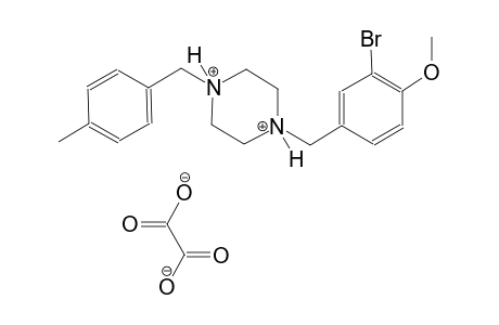 1-(3-bromo-4-methoxybenzyl)-4-(4-methylbenzyl)piperazinediium oxalate