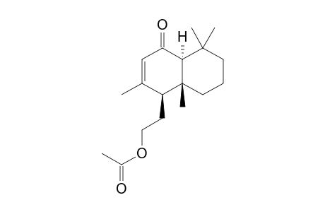 (+)-2-((1S,4aS,8aR)-2,5,5,8a-Tetramethyl-4-oxo-1,4,4a,5,6,7,8,8a-octahydro-1-naphthalenyl)ethyl acetate