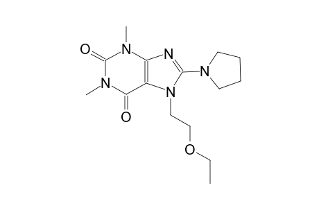 7-(2-ethoxyethyl)-1,3-dimethyl-8-(1-pyrrolidinyl)-3,7-dihydro-1H-purine-2,6-dione