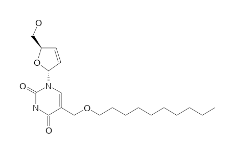 1-(2,3-DIDEOXY-ALPHA-D-GLYCERO-PENT-2-ENOFURANOSYL)-5-(DECYLOXY-METHYL)-URACIL