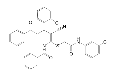 benzamide, N-[(1Z)-1-[[2-[(3-chloro-2-methylphenyl)amino]-2-oxoethyl]thio]-3-(2-chlorophenyl)-2-cyano-5-oxo-5-phenyl-1-pentenyl]-