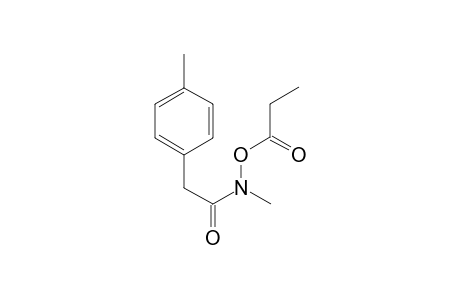 N-Propanoyloxy-N-methyl-2-(4-methylphenyl)acetamide