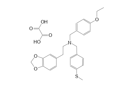 2-(benzo[d][1,3]dioxol-5-yl)-N-(4-ethoxybenzyl)-N-(4-(methylthio)benzyl)ethanamine oxalate