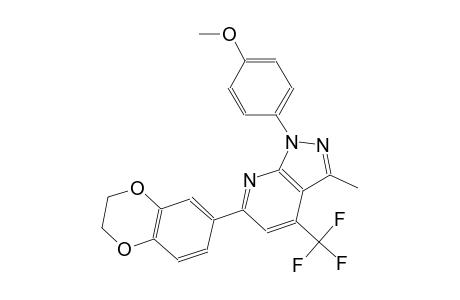 1H-pyrazolo[3,4-b]pyridine, 6-(2,3-dihydro-1,4-benzodioxin-6-yl)-1-(4-methoxyphenyl)-3-methyl-4-(trifluoromethyl)-