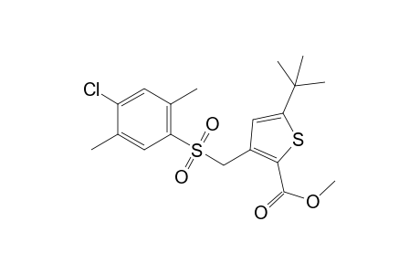 5-tert-butyl-3-{[(4-chloro-2,5-xylyl)sulfonyl]methyl}-2-thiophenecarboxylic acid, methyl ester