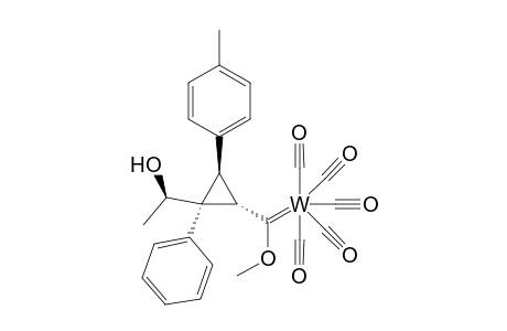 Pentacarbonyl{[(1'R*,1S*,2S*,3R*)-2-[1-hydroxyethyl]-3-(4-methylphenyl)-2-phenylcyclopropyl]methoxymethylene}tungsten