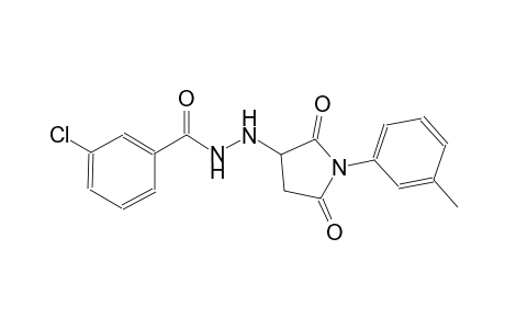 3-chloro-N'-[1-(3-methylphenyl)-2,5-dioxo-3-pyrrolidinyl]benzohydrazide
