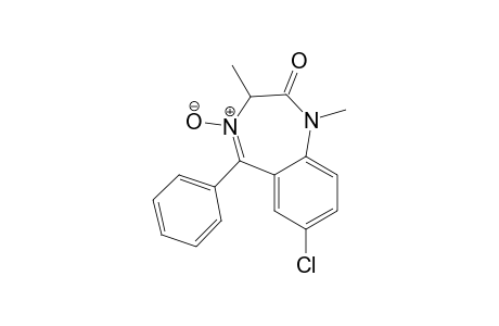 2H-1,4-Benzodiazepin-2-one, 7-chloro-1,3-dihydro-1,3-dimethyl-5-phenyl-, 4-oxide