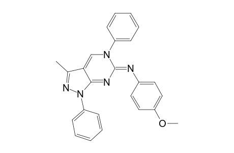 6-[(4-methoxyphenyl)imino]-3-methyl-1,5-diphenyl-5,6-dihydro-1H-pyrazolo[3,4-d]pyrimidine