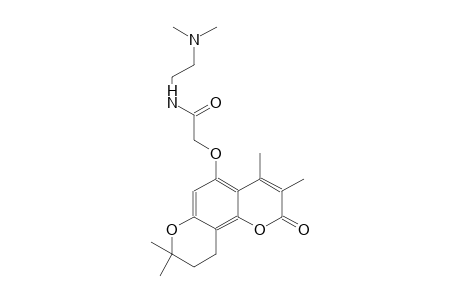 N-(2-(dimethylamino)ethyl)-2-((3,4,8,8-tetramethyl-2-oxo-2,8,9,10-tetrahydropyrano[2,3-f]chromen-5-yl)oxy)acetamide